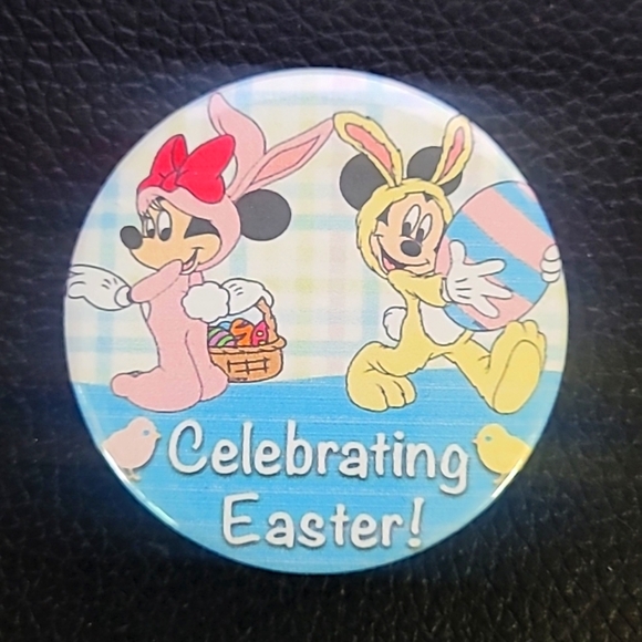 Accessories - Disney Mickey & Minnie 2.25 inch Easter Button custom Made